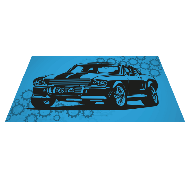 Legendarny dywanik do salonu muscle car - TenStickers