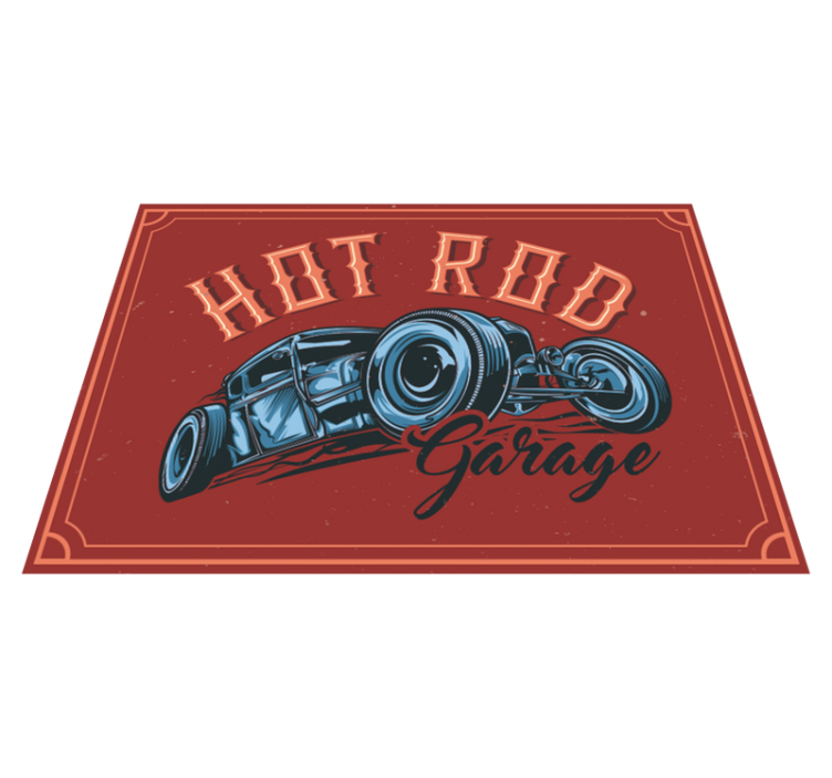 Dywan winylowy retro motyw hot roda - TenStickers