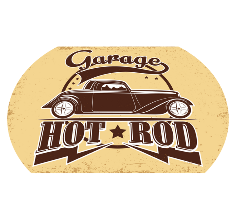 Dywanik do salonu tuningu samochodów hot rod - TenStickers
