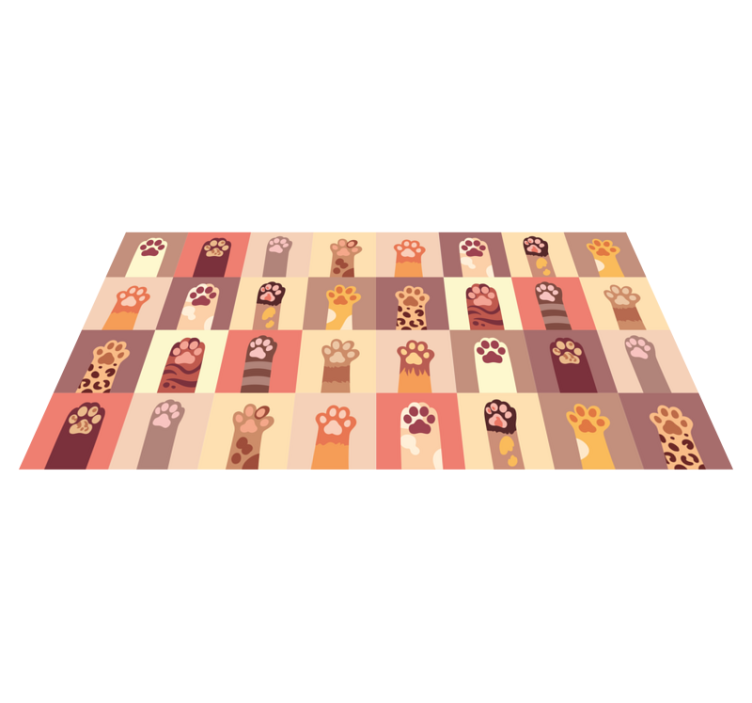 Dywan winylowy wzór zwierzęcy żywe odciski łap - TenStickers