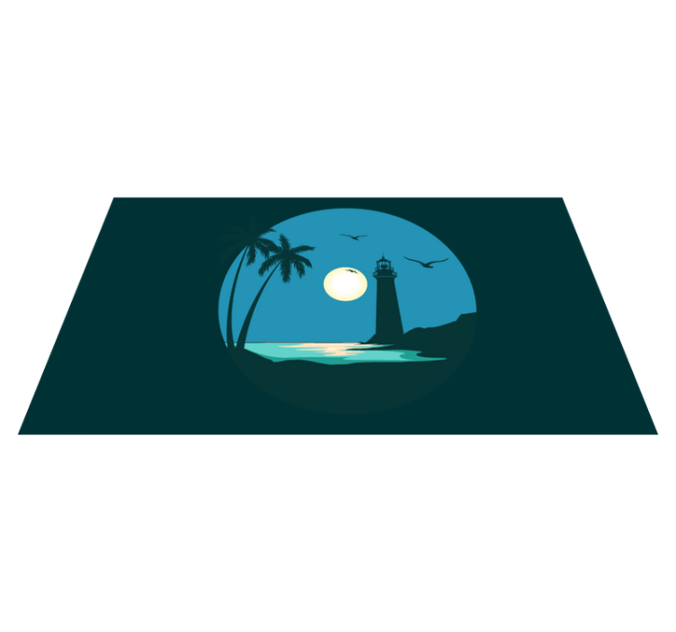 Dywan winylowy natura scena latarni morskiej nad morzem - TenStickers