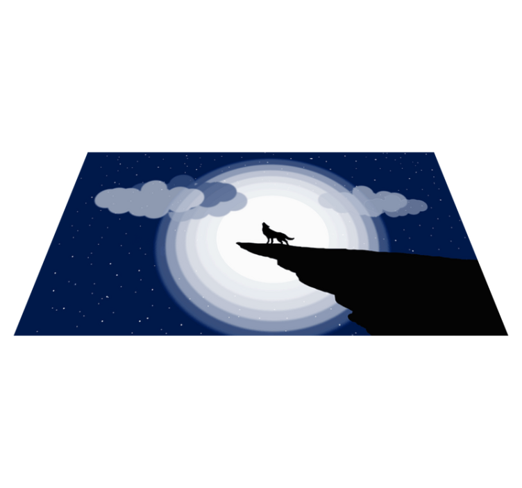 Dywan winylowy dla nastolatków wycie półksiężyca - TenStickers