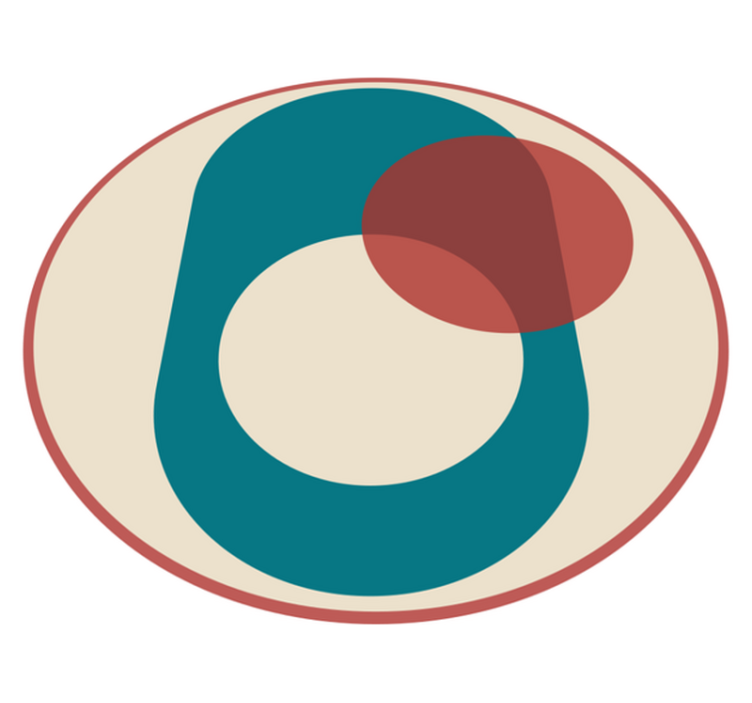 Nowoczesny dywan winylowy kręgi w harmonii - TenStickers