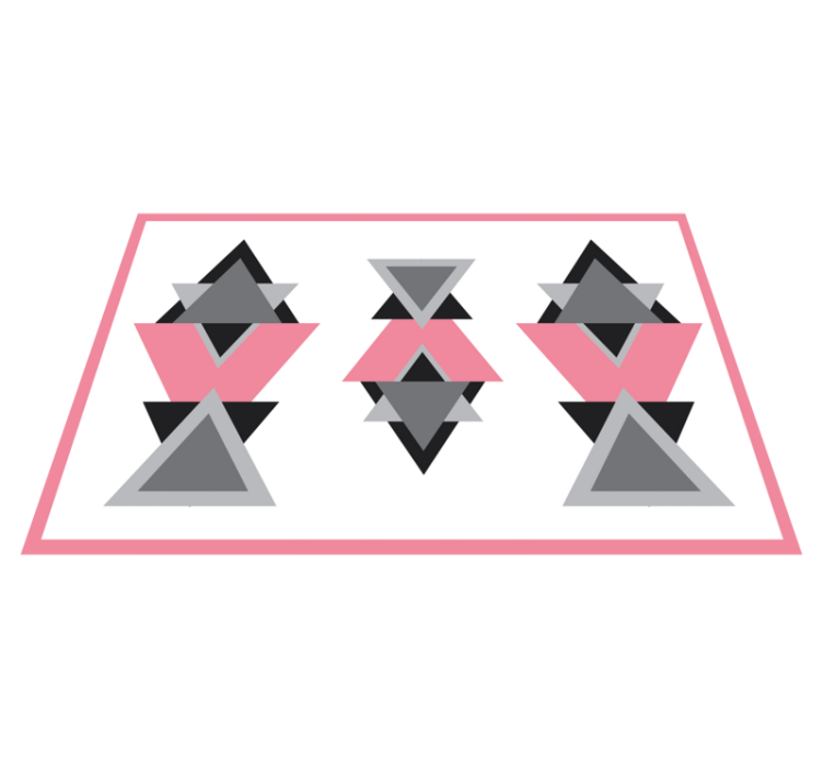 Dywan winylowy wzór geometryczny w kształty trójkątów - TenStickers