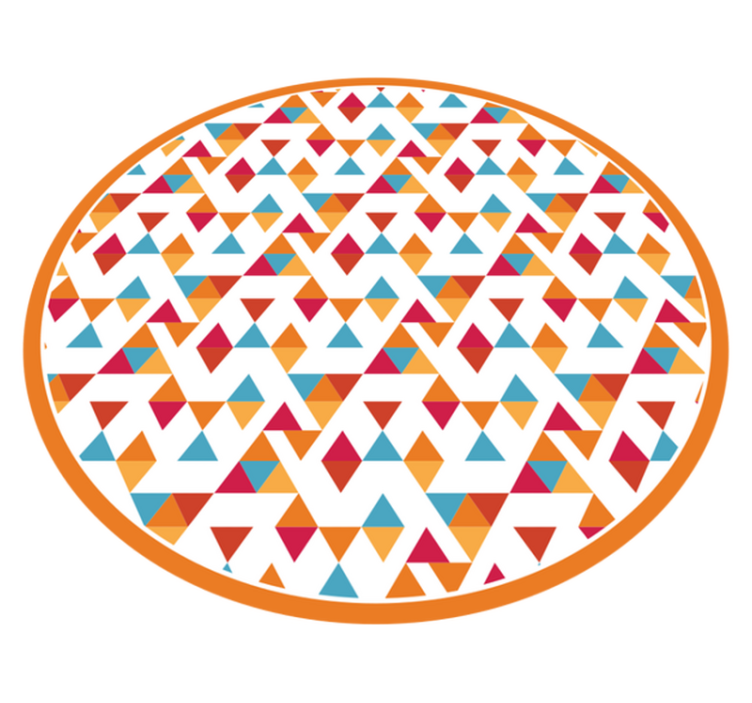 Dywan winylowy wzór geometryczny kolorowe trójkątne kształty - TenStickers