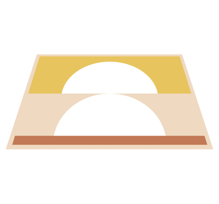 Minimalistyczny dywan winylowy minimalizm kołowy - TenStickers