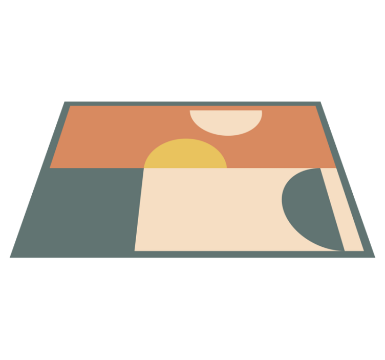 Nowoczesny dywan winylowy koła i prostokąty - TenStickers