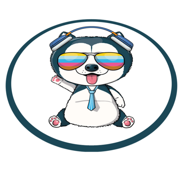 Dywan winylowy dla dziecka fajna psia postać - TenStickers