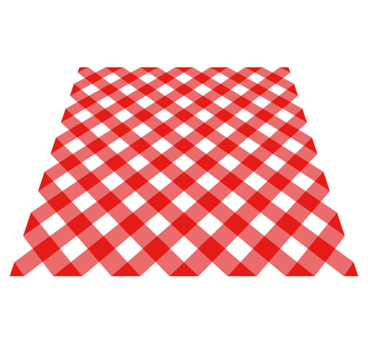 Dywan winylowy w paski motyw w kratkę karminową - TenStickers