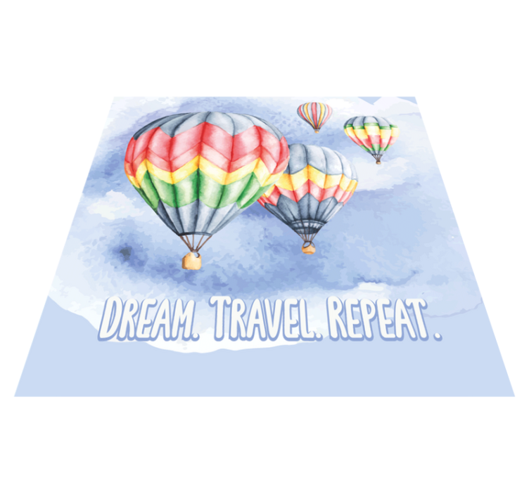 Dywan winylowy napisy dream travel repeat - TenStickers