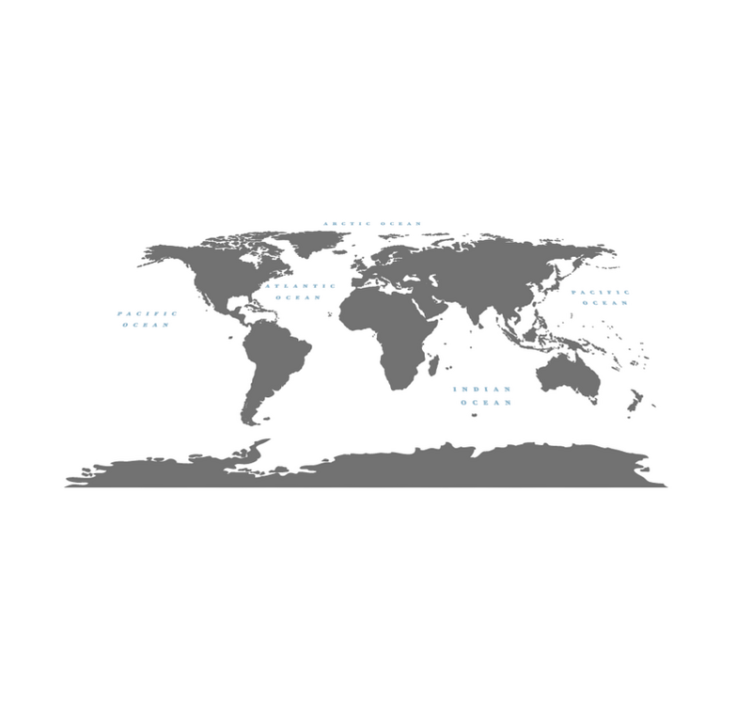 Dywan winylowy do salonu stylizowana mapa świata - TenStickers