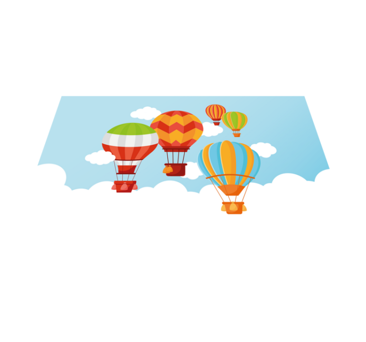 Dywan winylowy kolorowe balony na gorące powietrze - TenStickers