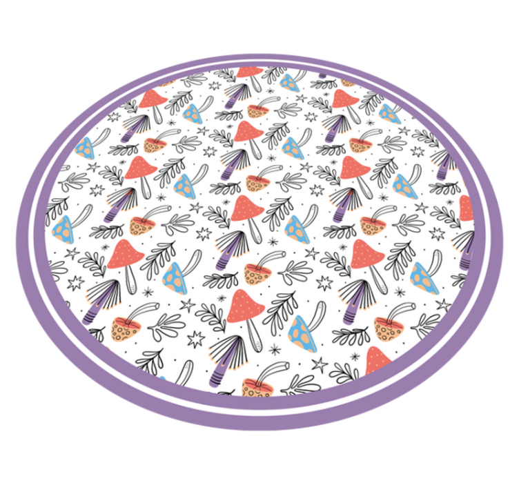 Dywan winylowy natura kolorowe kiełki grzybów - TenStickers