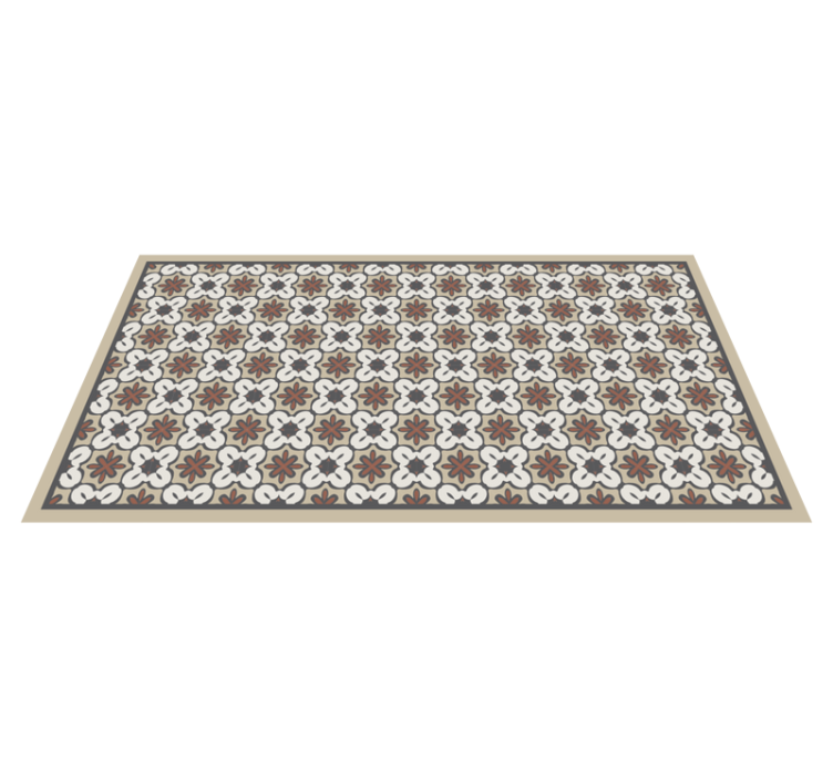 Dywan winylowy imitacja płytek Hydrauliczny brązowy styl gracia - TenStickers