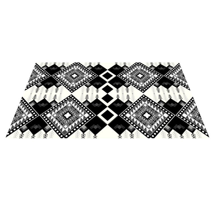 Dywan winylowy etniczny motyw jednokolorowy - TenStickers
