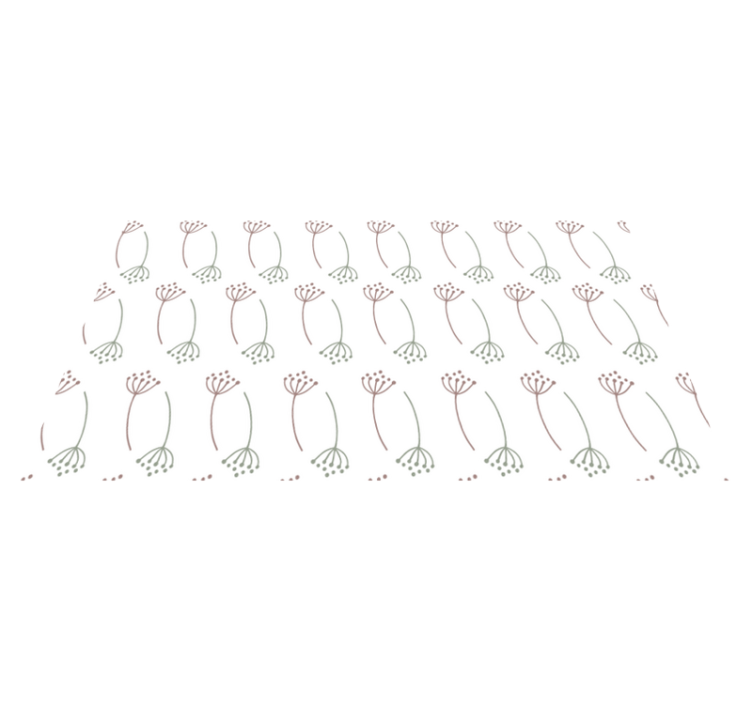 Dywan winylowy w kwiaty i rośliny wzór łodygi kwiatowej - TenStickers