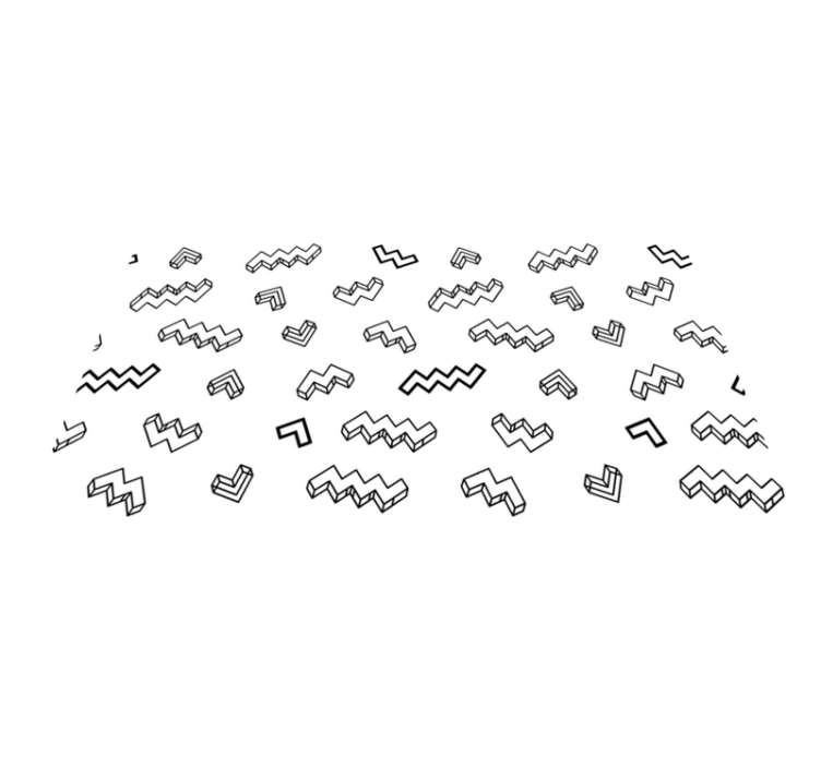 Dziecięcy dywan winylowy śmiałe, kanciaste wzory - TenStickers