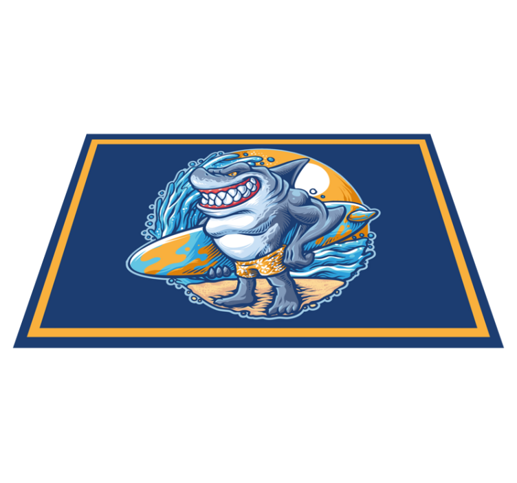 Dywan winylowy dla nastolatków wesoły rekin - TenStickers