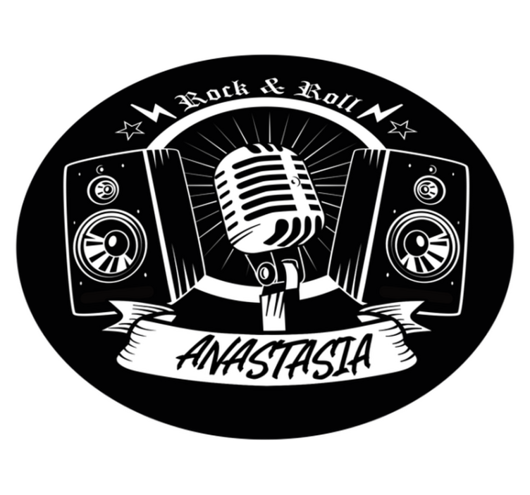 Dywan winylowy dla nastolatków rock and roll z nazwą - TenStickers