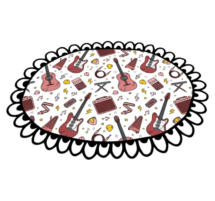 Dziecięcy dywan winylowy motyw elementów muzycznych - TenStickers