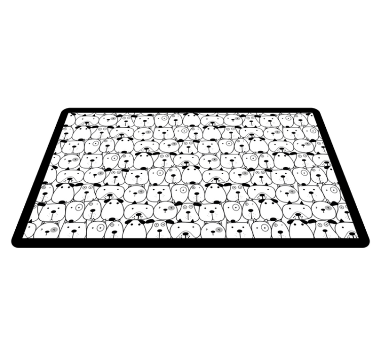 Dywan winylowy zwierzęta urocze oblicza stworzeń - TenStickers