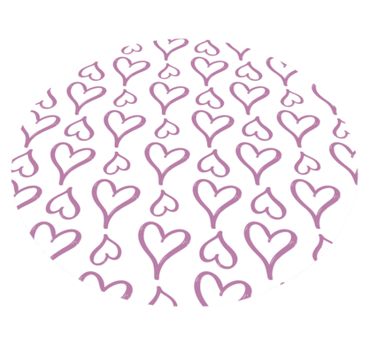 Dywan winylowy tekstura różowe serca - TenStickers