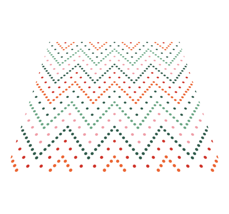 Dziecięcy dywan winylowy kolorowy wzór jodełki - TenStickers