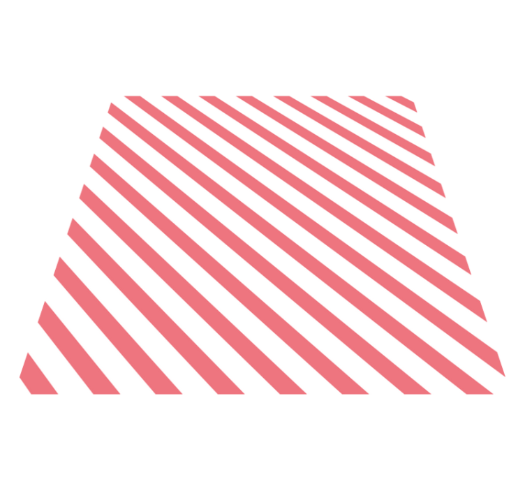 Dywan winylowy w paski wzór różowo-biały - TenStickers