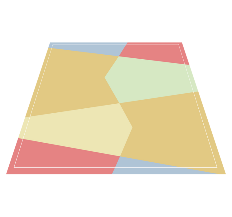 Kwadratowy dywan winylowy Pastelowy geometryczny blok kolorów - TenStickers