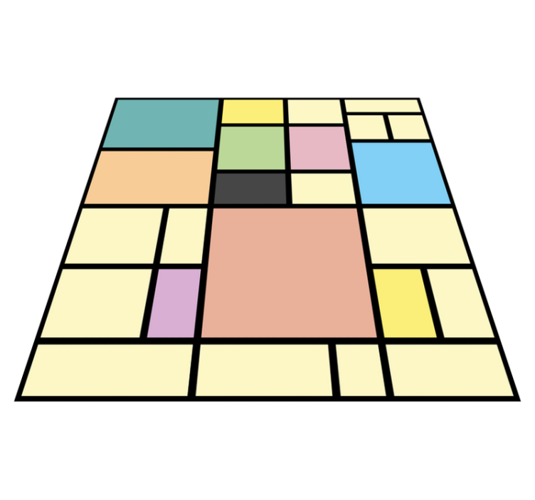 Dywan winylowy wzór geometryczny żywa geometria - TenStickers