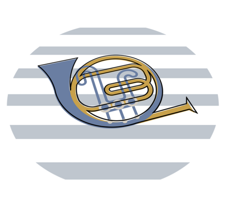 Okrągły dywan winylowy projekt rogu muzycznego - TenStickers