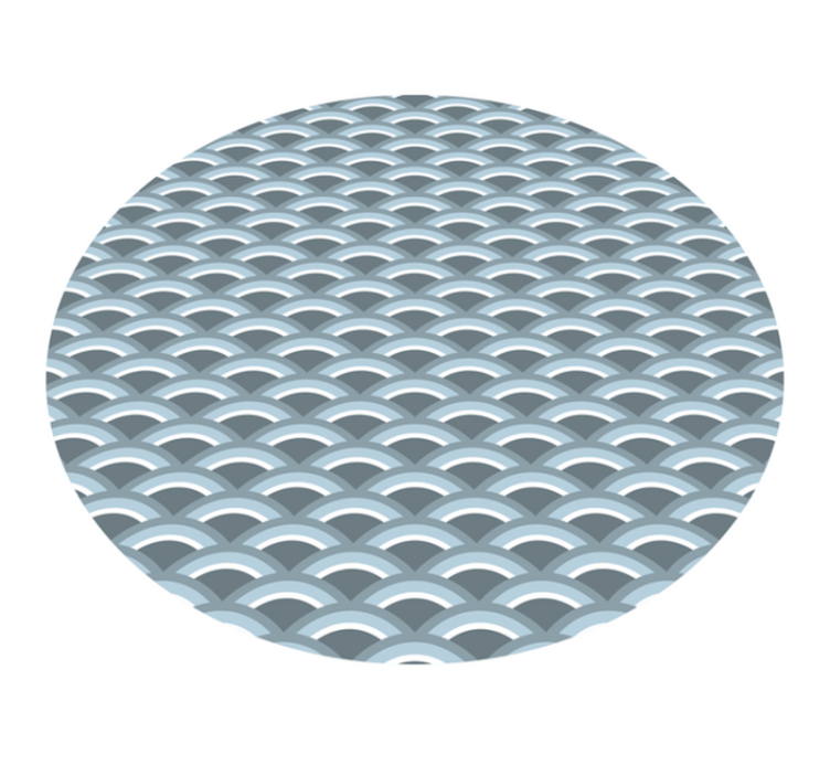 Dywan winylowy wzór geometryczny motyw falowy - TenStickers