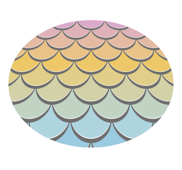 Dywan winylowy tekstura kolorowe łuski ryb - TenStickers