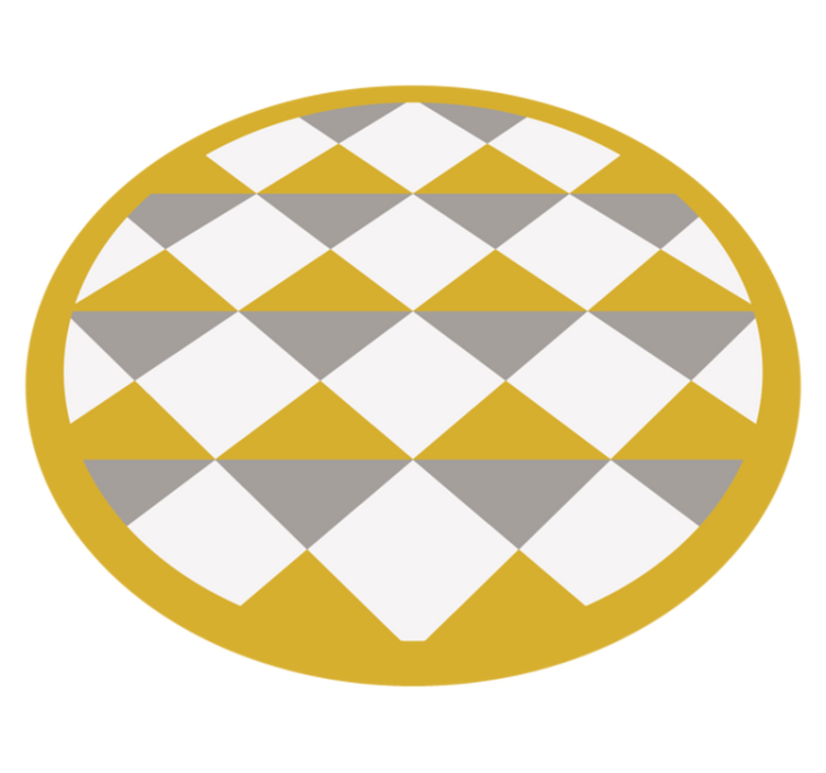Dywan winylowy wzór geometryczny koło o wzorze diamentowym - TenStickers