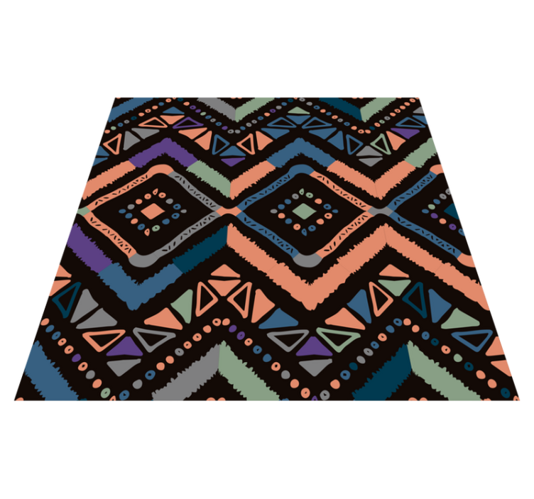 Skandynawski dywan winylowy geometryczne sekcje kolorów - TenStickers