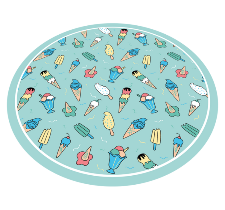 Dziecięcy dywan winylowy mrożona przyjemność - TenStickers