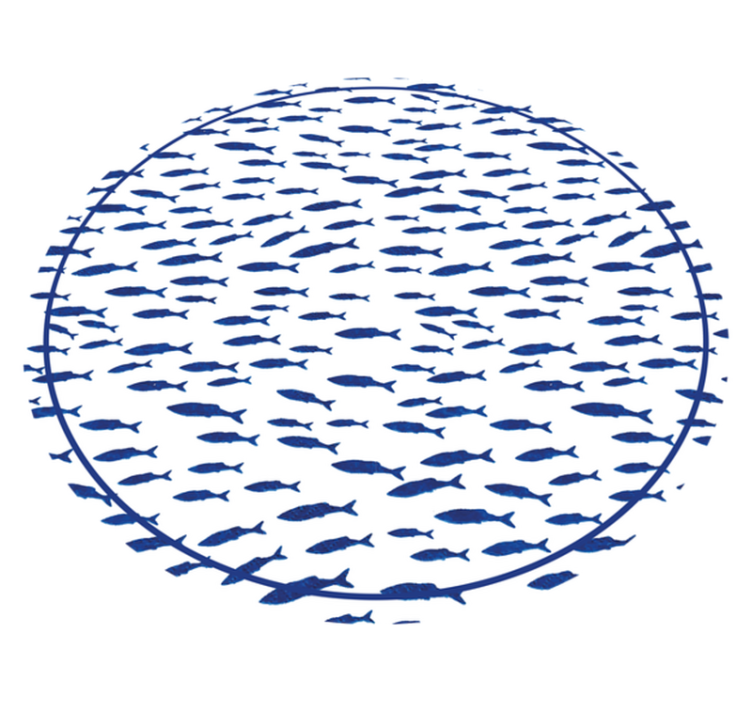 Dywan winylowy wzór zwierzęcy ławica ryb - TenStickers