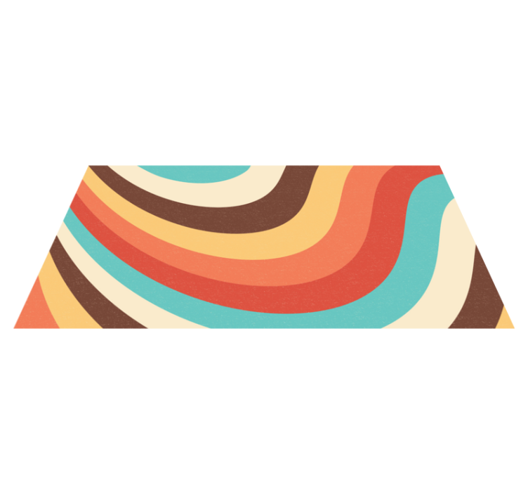 Nowoczesny dywan winylowy wzór fali retro - TenStickers