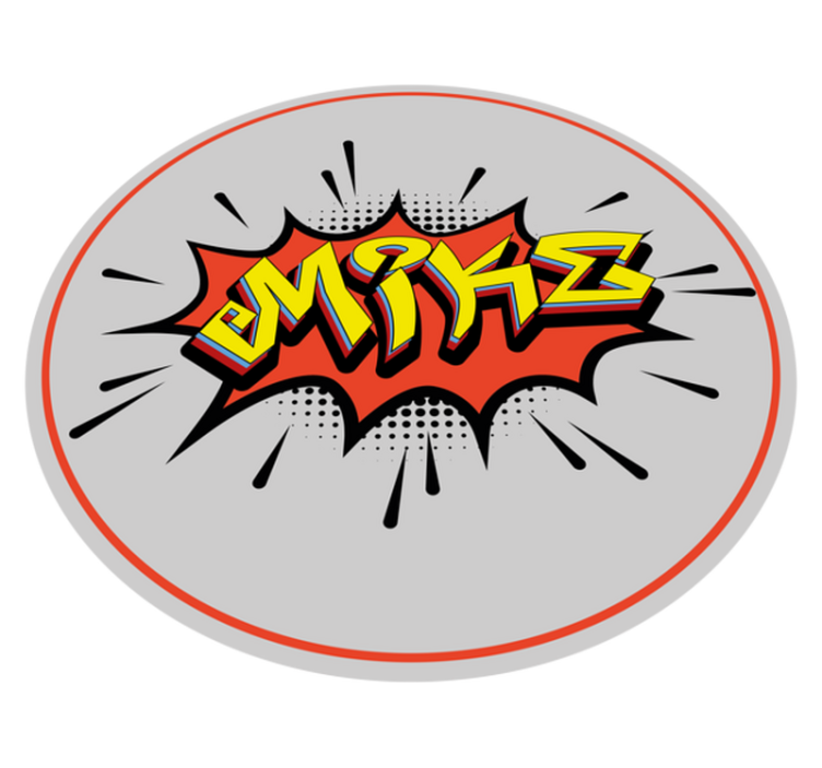 Dywan winylowy z imieniem eksplozja nazw - TenStickers