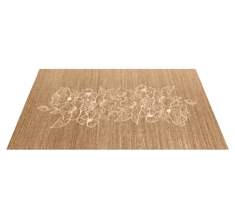 Dywan winylowy do przedpokoju kwiatowa elegancja - TenStickers