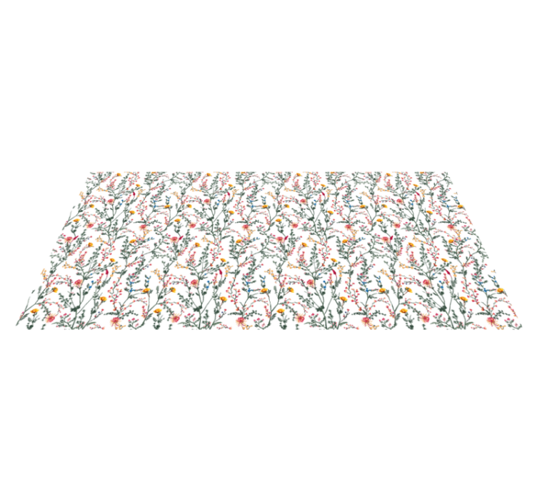 Dywan winylowy w kwiaty i rośliny oaza botaniczna - TenStickers