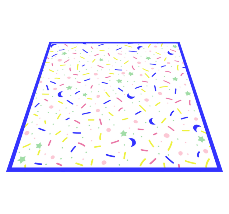 Dziecięcy dywan winylowy impreza kolorowe kształty - TenStickers