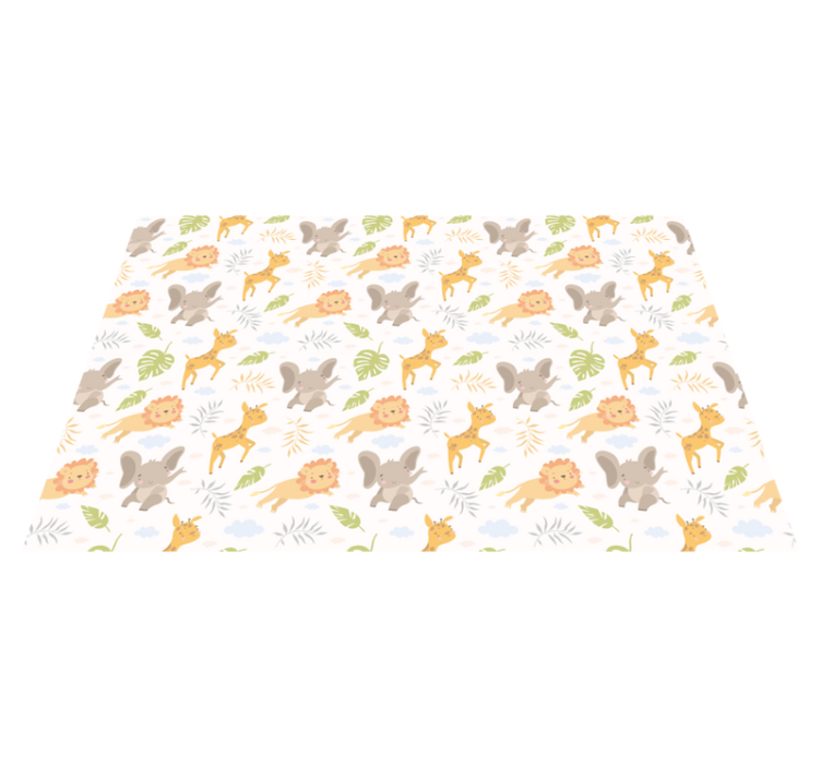 Dywan winylowy dla dziecka urocze stworzenia safari - TenStickers