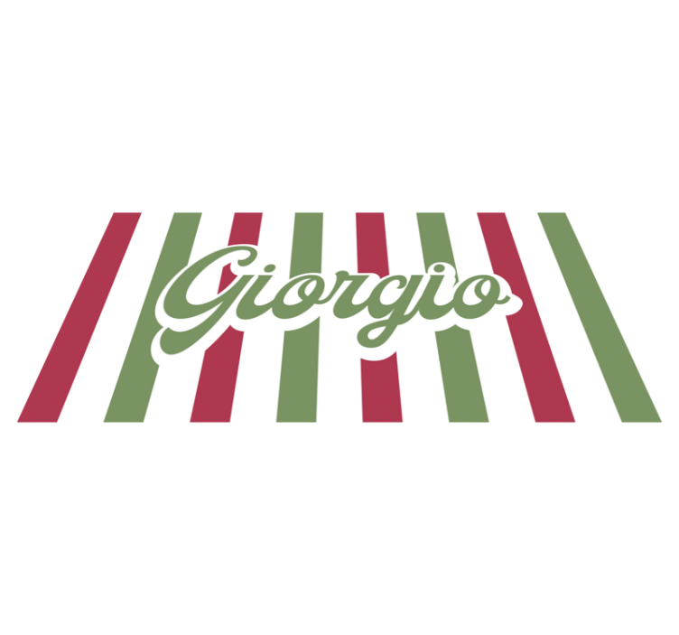 Dywan winylowy z imieniem flaga włoska - TenStickers