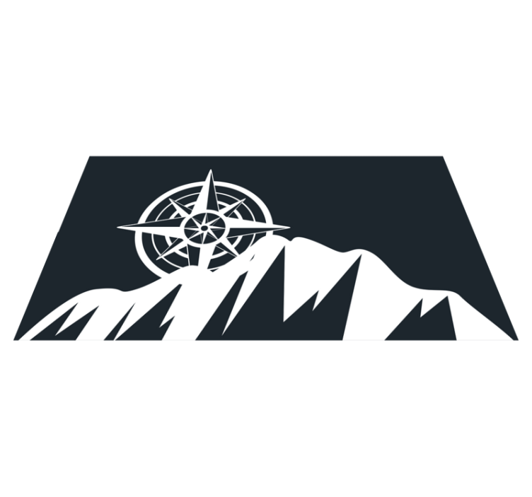 Nowoczesny dywan winylowy kompas górski - TenStickers
