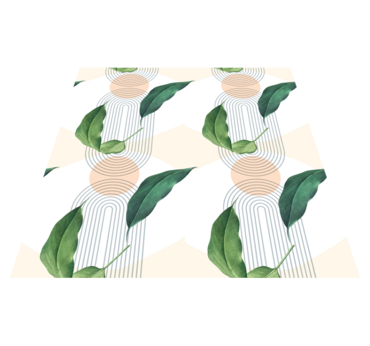 Dywan winylowy natura liściaste wzory geometryczne - TenStickers