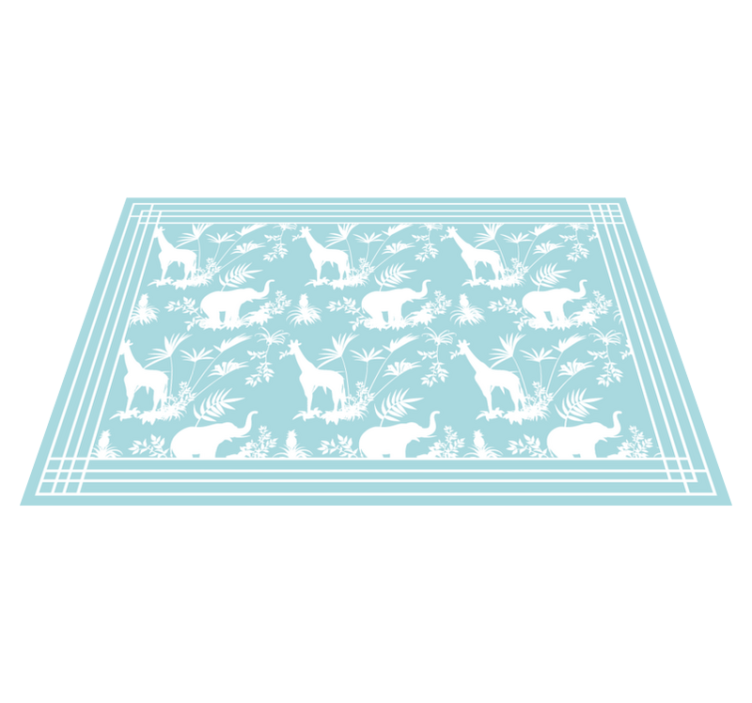 Dywan winylowy retro Dżungla toaleta w stylu vintage - TenStickers