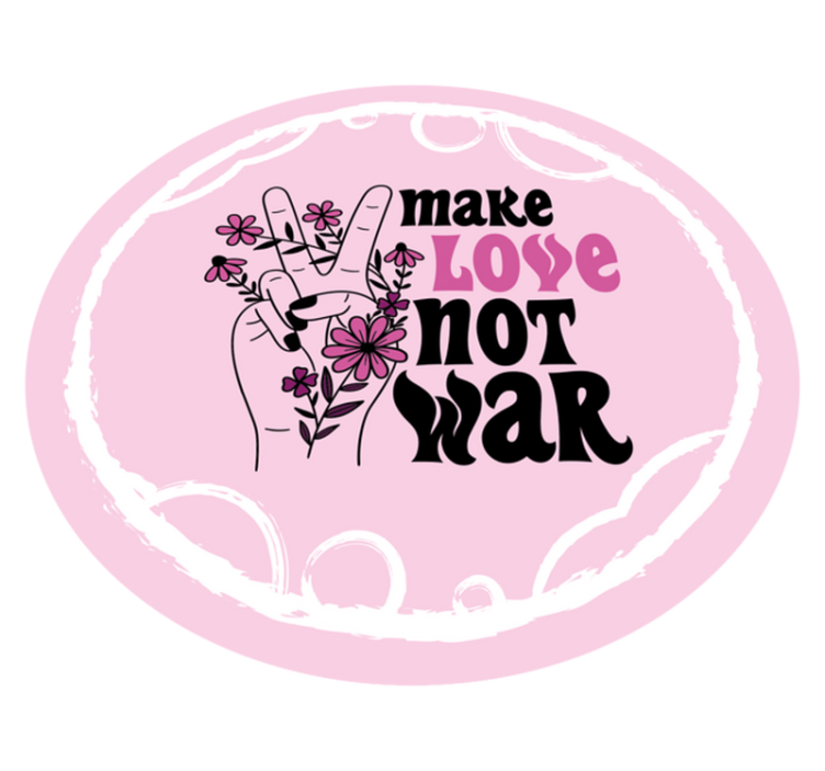 Dywan winylowy napisy przesłanie o spokojnej miłości - TenStickers