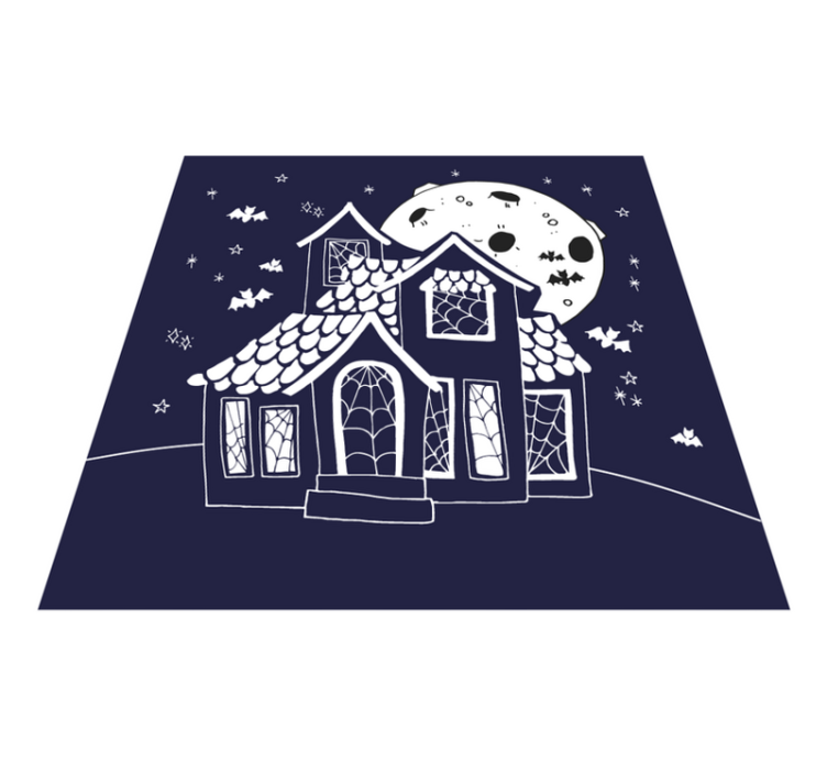 Dywan winylowy na halloween upiorne otoczenie rezydencji - TenStickers