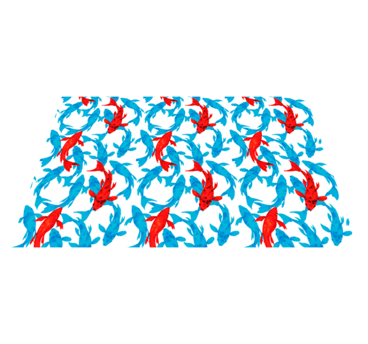 Dywan winylowy do łazienki kolorowe ryby koi - TenStickers